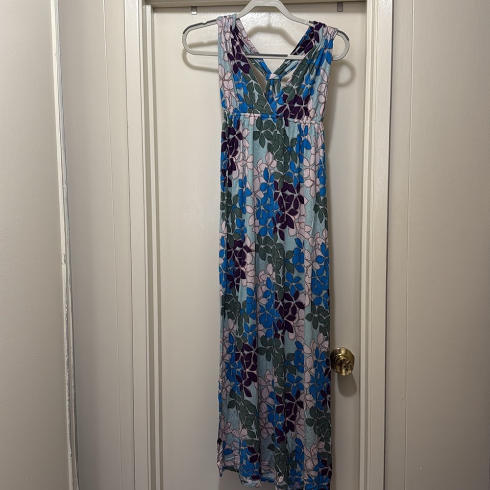 Floral Sleeveless Long Maxi Dress